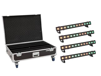 EUROLITE Set 4x LED IP T-PIX 12 HCL Leiste + Case