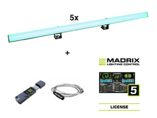 EUROLITE Set 5x LED PR-100/32 Pixel DMX Rail + Mad