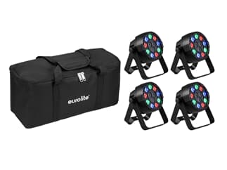EUROLITE Set 4x AKKU Mini PARty RGBW Spot MK2 + Soft Bag