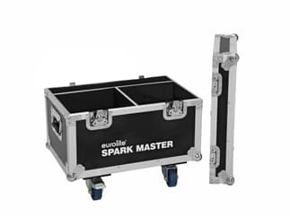 ROADINGER Flightcase 2x Spark Master mit Rollen PRO Flightcase für 2 x Eurolite Spark Master