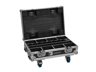ROADINGER Flightcase 8x AKKU Mini IP UP-4 QCL Spot MK2 mit Ladefunktion - Truhen-Case