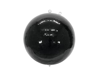 Mirrorball with lustrous black facets, 75cm