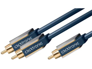 Clicktronic Advanced Subwoofer Kabel (Cinch-Stecker/2x Cinch-St.), 1,0m Y-Kabel