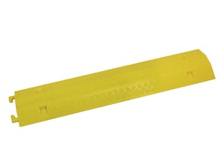 EUROLITE DRO-2A Kabelkanal, Robuste, gelbe Kabelbrücke (2 x 3 cm), Hartplastik