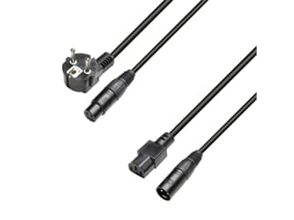 Adam Hall Cables 8101 PSAX 1000 - Netz- und Audiokabel CEE7/7 &amp; XLR female auf C13 &amp; XLR mal