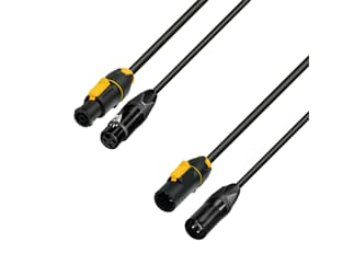 Adam Hall Cables 8101 PSDP 0300 N - Power & DMX Cable PowerCon True In & XLR female to PowerCon Out & XLR male 3 m