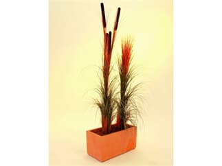 Schilfgras hellbraun ohne Rohrkolben 127cm, Kunstpflanze