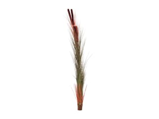 Schilfgras hellbraun mit Rohrkolben 152cm, Kunstpflanze