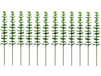 12x Europalms Kristalleucalyptus, grün, 81cm, Kunstpflanze