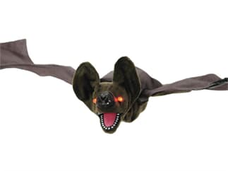Europalms Halloween Fledermaus, animiert, LED-Augen, Sound