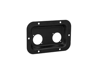 Adam Hall Hardware 87085 BLK - Steel Mounting Plate for 2 x powerCON TRUE1 Sockets, black
