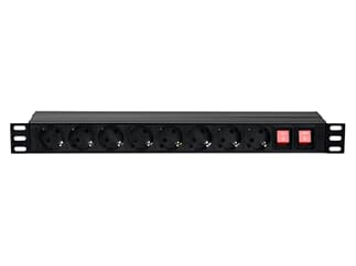 Showtec 19" 1U Main Power Strip 16 - Front and Back Control