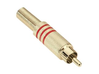 ah Connectors 7623 RED - Chinch Stecker vergoldet rot