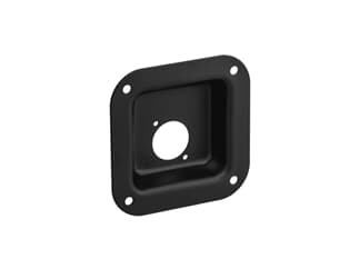 Adam Hall Hardware 87081 BLK - Stahl Einbauplatte für 1 x universal D-Type Buchse, schwarz