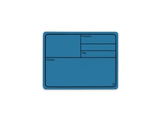 ah Hardware 88001 M BLUE - Beschriftungsschild Kunststoff, magnetisch 177 x12