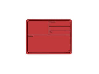 ah Hardware 88001 M RED - Beschriftungsschild Kunststoff, magnetisch 177 x127