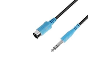 Adam Hall Cables 3 STAR B VMIDI 0090 - TRS Midi Kabel (Typ A) 6,3 mm Klinke TRS auf Midi 5-Pol, 0,9