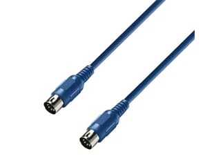 Adam Hall Cables 3 STAR MIDI 0075 BLUE - MIDI Kabel - Adam Hall® MIDI 5-Pol - 0,75 m