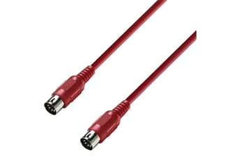 ah Cables 3 STAR MIDI 0075 RED - MIDI Kabel - Adam Hall® MIDI 5-Pol - 0,75 m