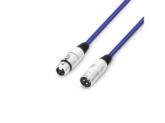 Adam Hall Cables 3 STAR MMF 0050 BL - Mikrofonkabel XLR female auf XLR male 0,5 m blau