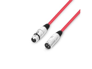 ah Cables 3 STAR MMF 0100 RED - Mikrofonkabel XLR female auf XLR male 1m rot
