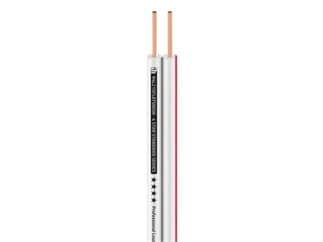 Adam Hall Cables 4 STAR L 215 FLAT SNOW - Lautsprecherkabel 2 x 1,5 mm² Flat, weiß - Laufmeterpreis