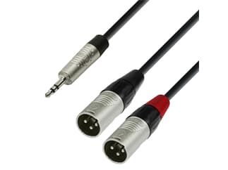 ah Cables 4 STAR YWMM 0180 - Y-Kabel - Rean® 2 XLR Male x Miniklinke TRS - 1,8 m