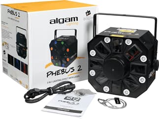 algam Lighting PHEBUS2 - 3-in-1 Combo LED Lichteffekt - Derby-, Strobe- oder Wash/Laser-Effekte