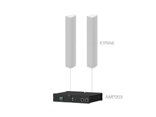 Audac CONGRESS6.2 - weiß - Zeilen-Lautsprecherlösung mit Verstärker (2 x KYRA6 + AMP203)