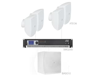 Audac FESTA6.5 - weiß - Aufbaulautsprecher-Set mit Subwoofer (4 x ATEO6 + BASO12 + SMQ350)