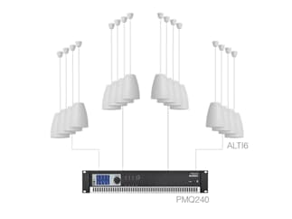 Audac LENTO6.16 - weiß - Pendellautsprecher-Set (16 x ALTI6 + PMQ240)