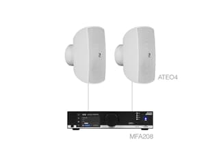 Audac MENTO4.2 - weiß - Wandlautsprecherlösung mit Verstärker (2 x ATEO4 + MFA208)