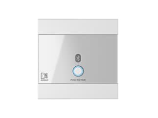 AUDAC WP220/W - Wandbedienfeld, Bluetooth-In, 80x80mm, universell mit sym. Line-Out,