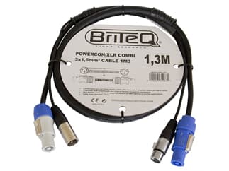 LIGHT BriteQ - Powercon/XLR PRO Combi Cable 1,3m