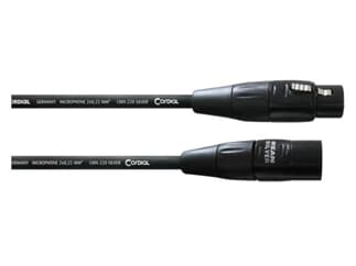 Cordial CIM 3 FM - 3,0 m, REAN XLR female schwarz / XLR male schwarz