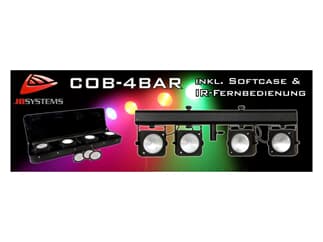 JB Systems - COB 4BAR 4x36W COB LED inkl. Koffer + Fernbedienung