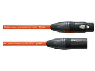 Cordial CPM 10 FM-OR - 10,0 m, NEUTRIK XLR female orange / XLR male orange