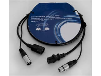 LIGHT Kombi Kabel IEC/XLR 5m zum Verbinden von Flat Par´s, und LED Effekten