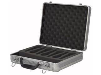 DAP Flightcase Microphone Case für 7 mic´s Silber