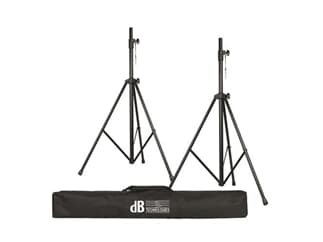 dBTechnologies Stereo Kit ES503 -  Stativ-Set für ES503, 602 und 802 bestehend aus zwei 25mm Alu-Stativen und einer Transporttasche