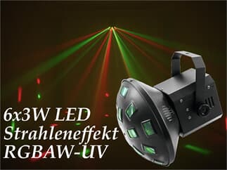 EUROLITE LED Z-20 Strahleneffekt 6x3W RGBAW-UV