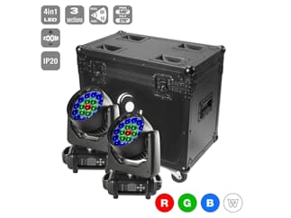 FLASH 2x LED MOVING HEAD 19x15W ZOOM 3 SECTIONS ver.03.22