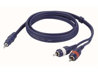 Stereo Mini Jack to 2 RCA Connector 6m