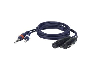DAP Kabel 2x XLR Female auf 2x 6,3mm Klinke Mono, 1,5m