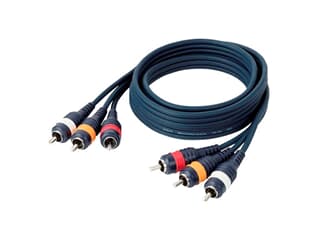 DAP-Audio FL47 - 0,75m 2x RCA + 1x Digital cable, Cinch Kabel rot-weiß-gelb