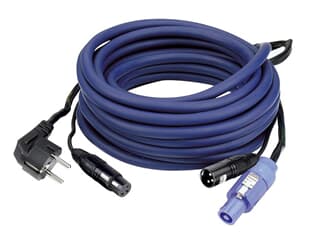 DAP FP-10 AUDIO Power/Signal Kabel Schutzkontakt M zu Powercon & XLR-F zu XLR-M, 15m