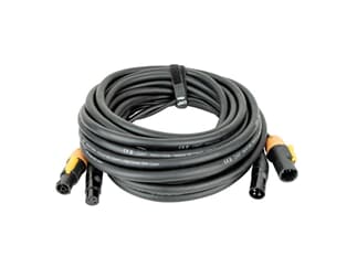 DAP FP-22 LIGHT Hybrid Cable - Power Pro True & 3-pin XLR - DMX / Power, 15 m schwarz