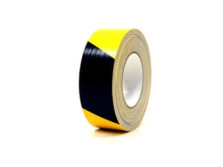 Gerband 254 schwarz-gelbes Warnband aus Textil, 50mm breit, 50m lang