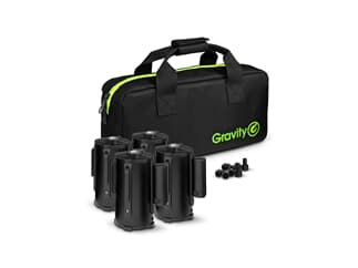 Gravity SA BELT 1 B SET 1 - 4 Retractable Crowd Barrier Cassettes for Stand Mounting incl. Bag