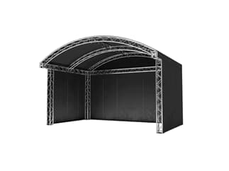 Global Truss Rundbogenbühne 6x4m, Bühnendach, Tonnendach, Bogendach